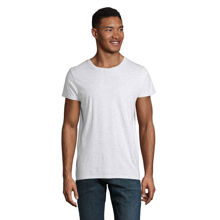 Tee shirt coton bio publicitaire homme 175g - PIONEER Blanc Chiné
